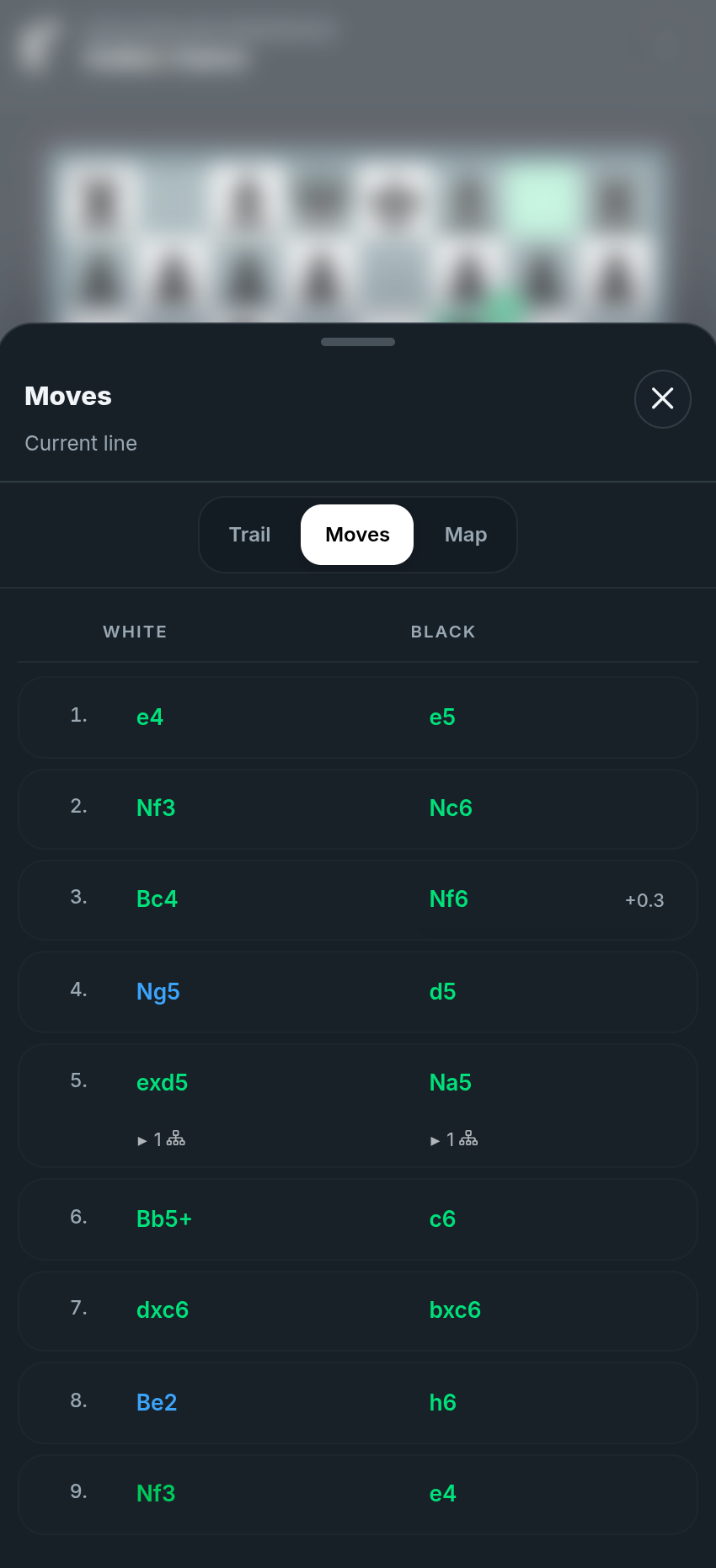 Chessfeed Study workspace showing a board, decision trail, and Board Feed – image 4